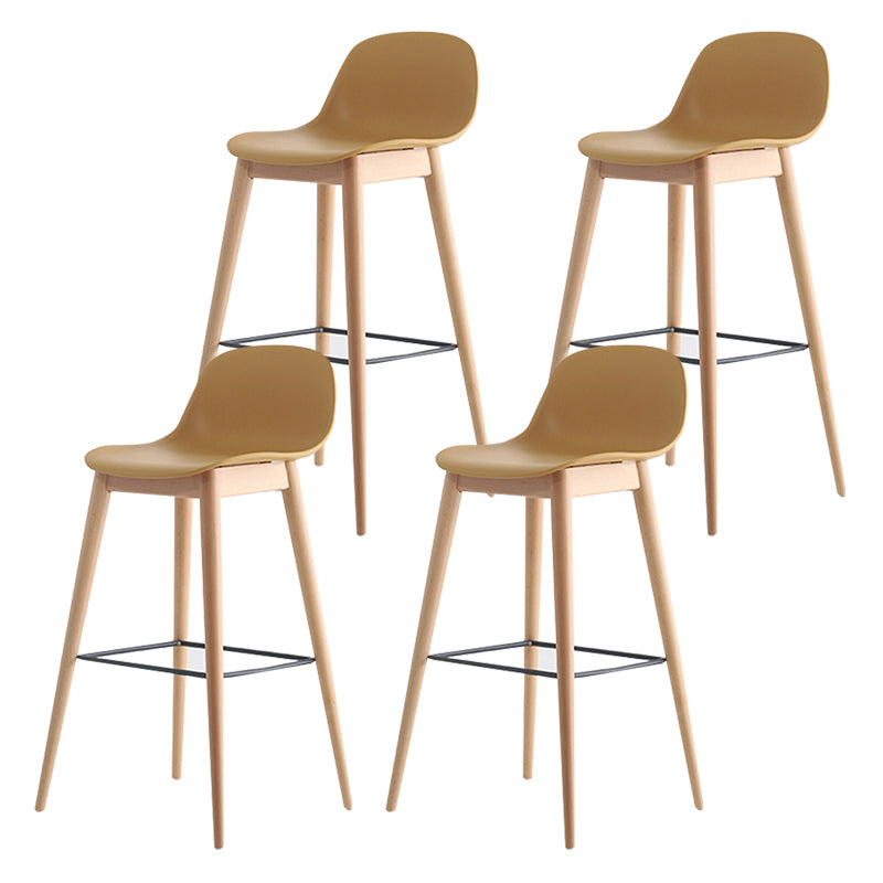 Scandinavian Style Bar-stool with Bucket Seat Counter Stool for Restaurant Bar