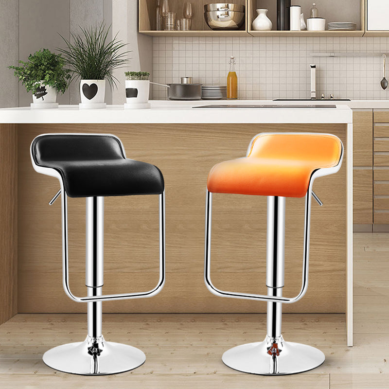 Modern Adjustable Backrest Counter Stool Steel Study Bar Stool with Cushion and Pedal