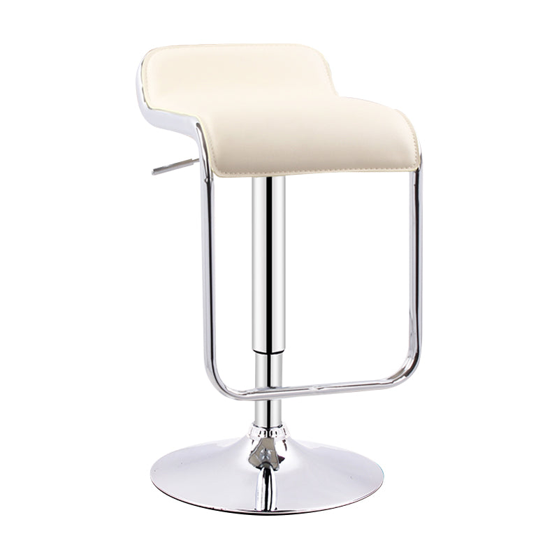 Modern Adjustable Backrest Counter Stool Steel Study Bar Stool with Cushion and Pedal