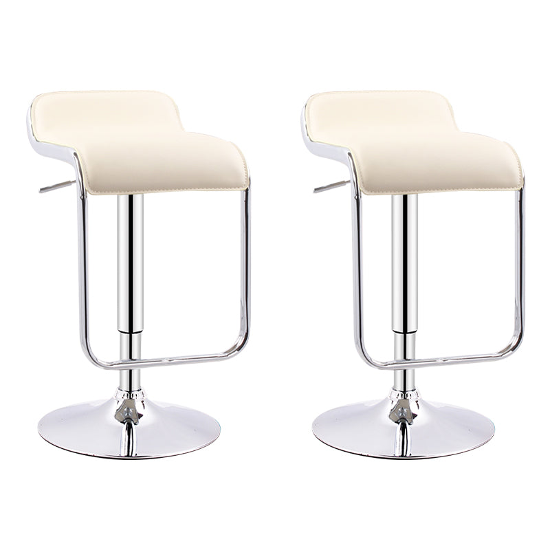 Modern Adjustable Backrest Counter Stool Steel Study Bar Stool with Cushion and Pedal