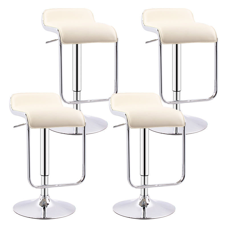 Modern Adjustable Backrest Counter Stool Steel Study Bar Stool with Cushion and Pedal