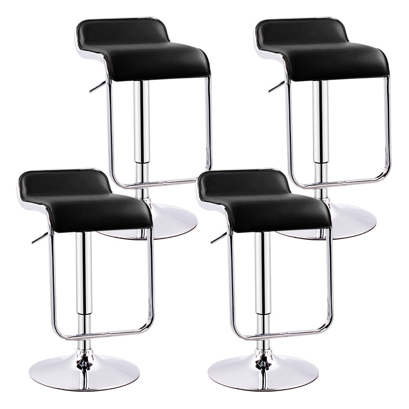 Modern Adjustable Backrest Counter Stool Steel Study Bar Stool with Cushion and Pedal