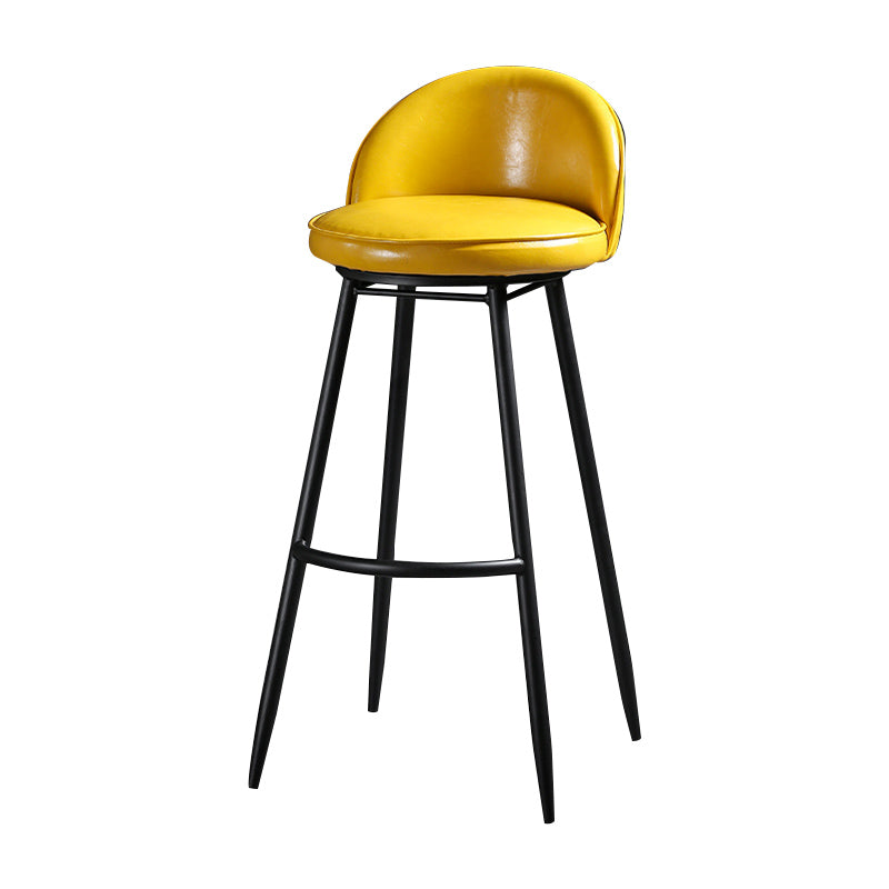 Scandinavian Style Bar-stool with Round Seat Counter Stool for Kitchen Bar