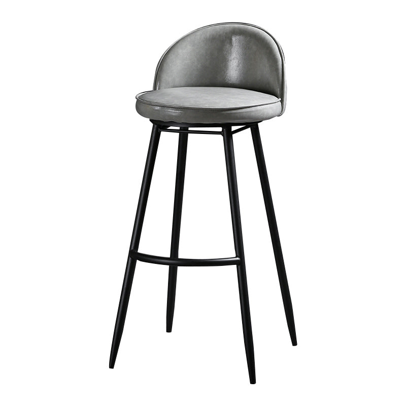Scandinavian Style Bar-stool with Round Seat Counter Stool for Kitchen Bar
