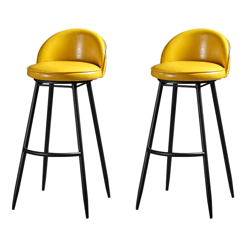 Scandinavian Style Bar-stool with Round Seat Counter Stool for Kitchen Bar