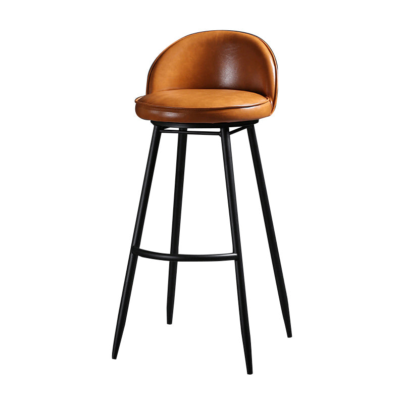 Scandinavian Style Bar-stool with Round Seat Counter Stool for Kitchen Bar