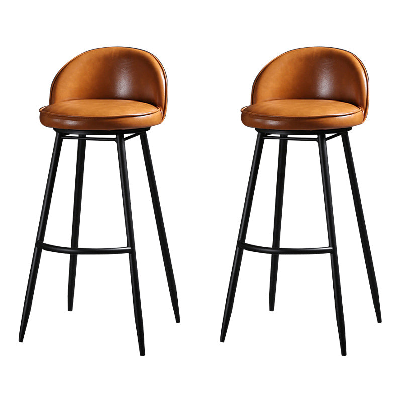 Scandinavian Style Bar-stool with Round Seat Counter Stool for Kitchen Bar