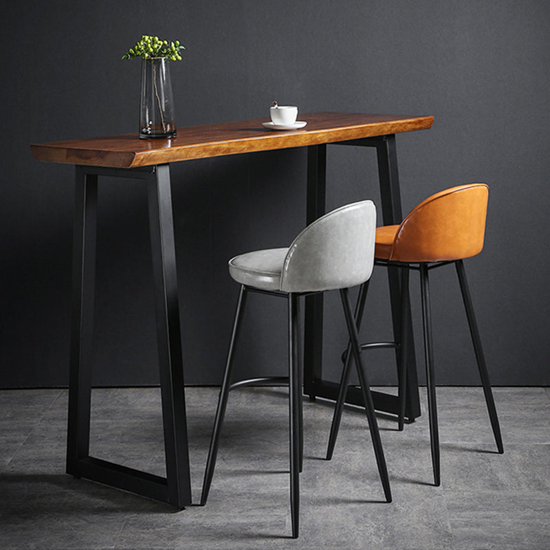 Scandinavian Style Bar-stool with Round Seat Counter Stool for Kitchen Bar