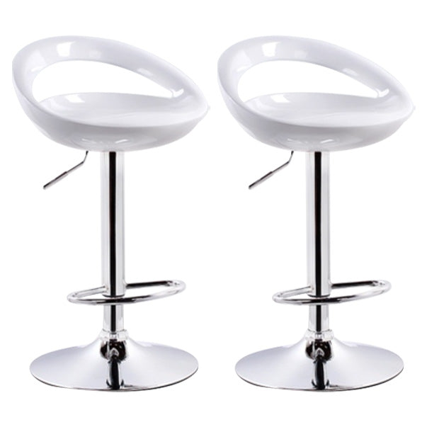Modern Adjustable Backrest Counter Stool Steel Business Hall Bar Stool with Plastic Seat