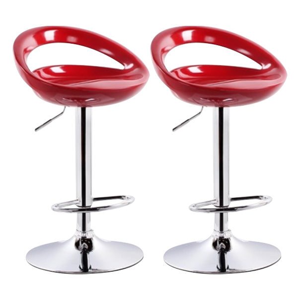 Modern Adjustable Backrest Counter Stool Steel Business Hall Bar Stool with Plastic Seat