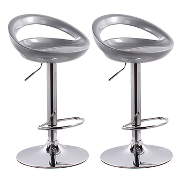 Modern Adjustable Backrest Counter Stool Steel Business Hall Bar Stool with Plastic Seat