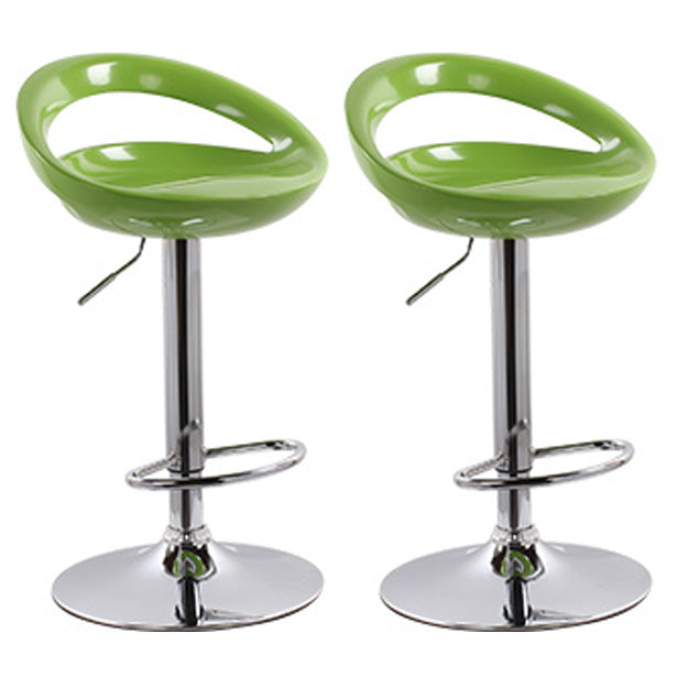 Modern Adjustable Backrest Counter Stool Steel Business Hall Bar Stool with Plastic Seat