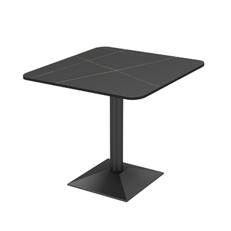 Industrial Style Dining Table Black Base Dining Table for Dining Room