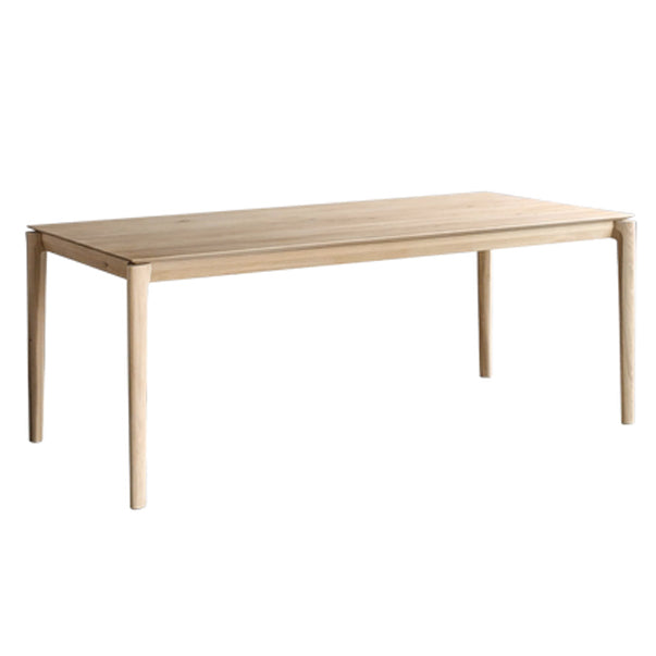 Modern Pine Solid Wood Table for Restaurant Rectangle Dining Table with 4 Legs