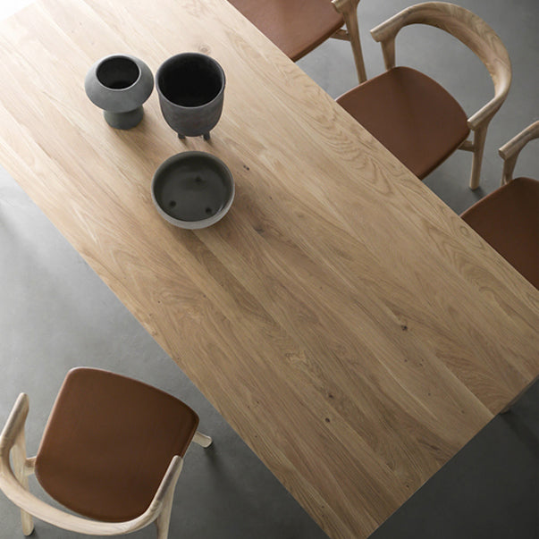 Modern Pine Solid Wood Table for Restaurant Rectangle Dining Table with 4 Legs