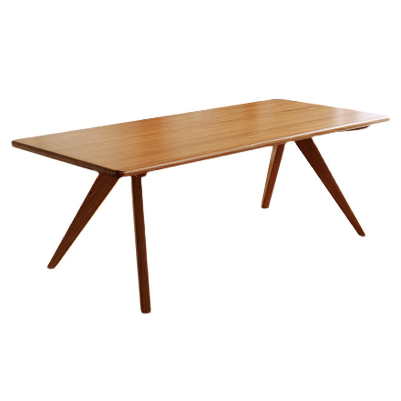 Modern Pine Wood Table for Restaurant Rectangle Dining Table in Nature with 4 Legs