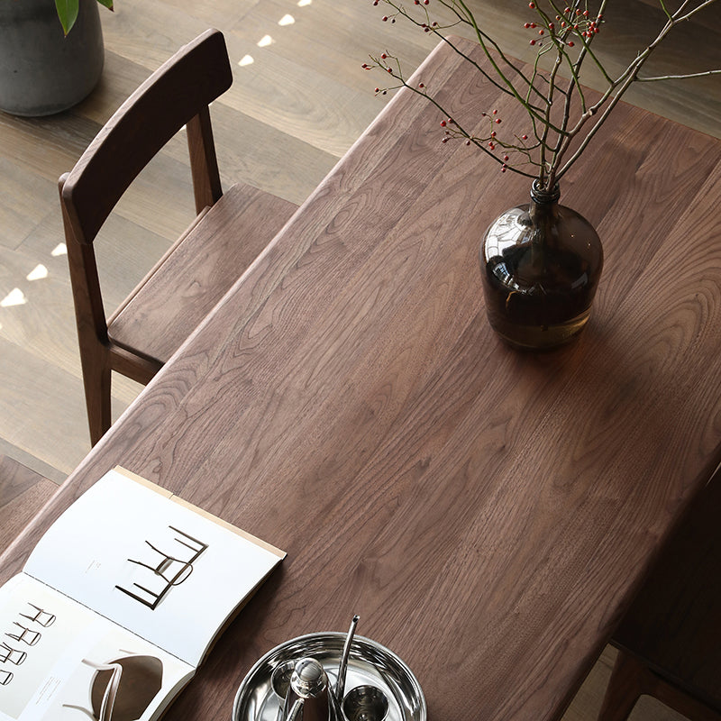 Contemporary Style Dining Table Rectangle 4 Legs Furniture for Dining Room Home