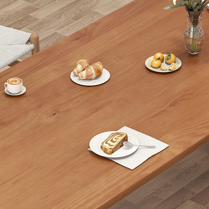 Modern Pine Wood Table for Restaurant Rectangle Dining Table with 3 Legs