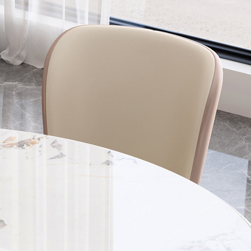 Modern Sintered Stone Dining Table Pedestal Casual Dining Table