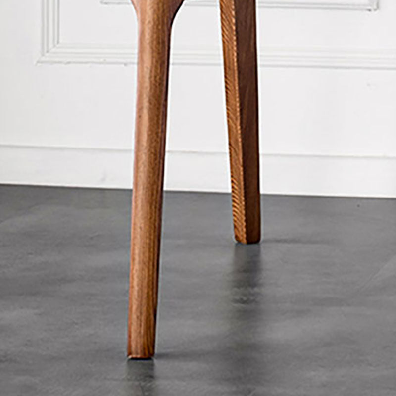 Industrial Design Open Back Dining Side Chair for Home Wood Legs Armless Side Chairs