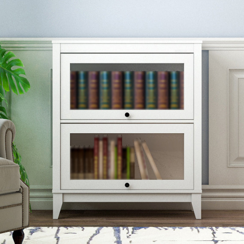 Manufactured Wood Standard Bookcase Vertical Bookcase with Glass Doors