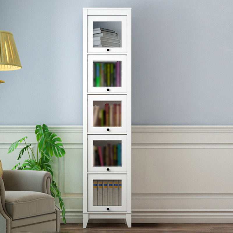 Manufactured Wood Standard Bookcase Vertical Bookcase with Glass Doors