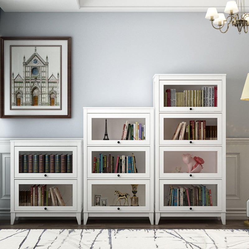 Manufactured Wood Standard Bookcase Vertical Bookcase with Glass Doors