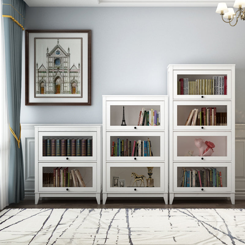Manufactured Wood Standard Bookcase Vertical Bookcase with Glass Doors