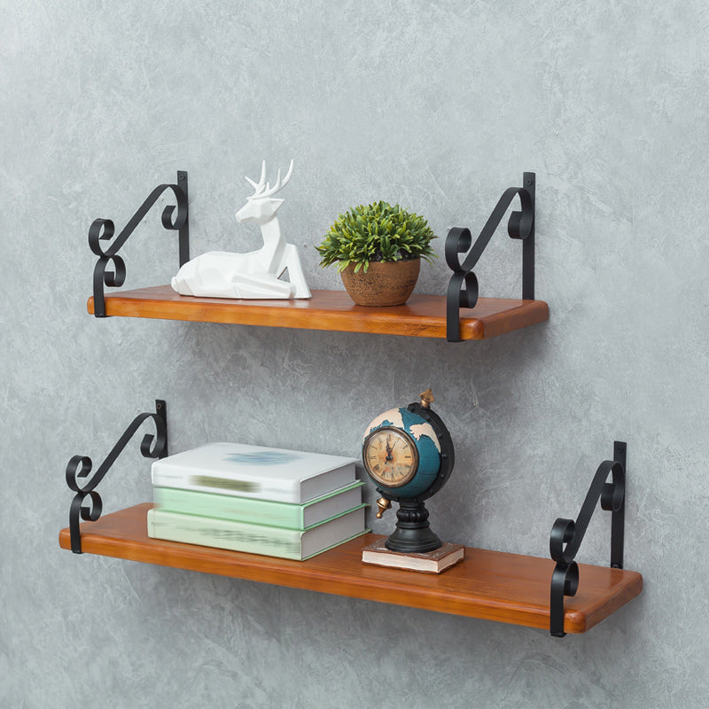 Modern Style Wooden Bookshelf Wall Mounted Shelf Bookcase for Home