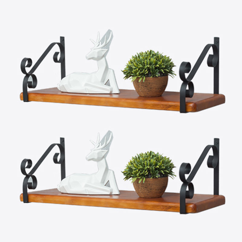 Modern Style Wooden Bookshelf Wall Mounted Shelf Bookcase for Home