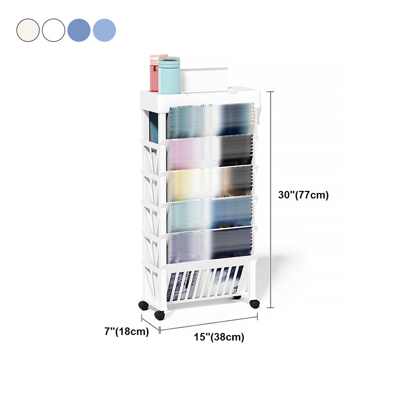 Libreria a 5 scaffali per la scala in plastica contemporanea scaffale di libri