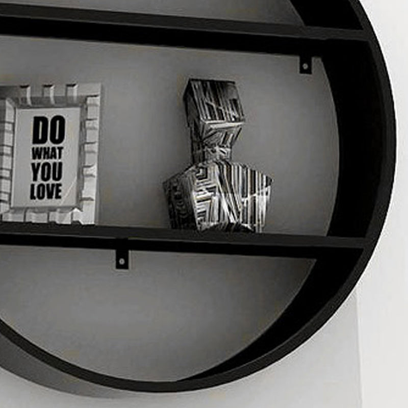 Black Industrial Wall Mounted Bookshelf Iron Bookshelf for Living Room