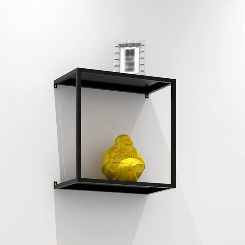 Black Industrial Wall Mounted Bookshelf Iron Bookshelf for Living Room