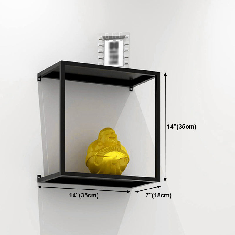 Black Industrial Wall Mounted Bookshelf Iron Bookshelf for Living Room