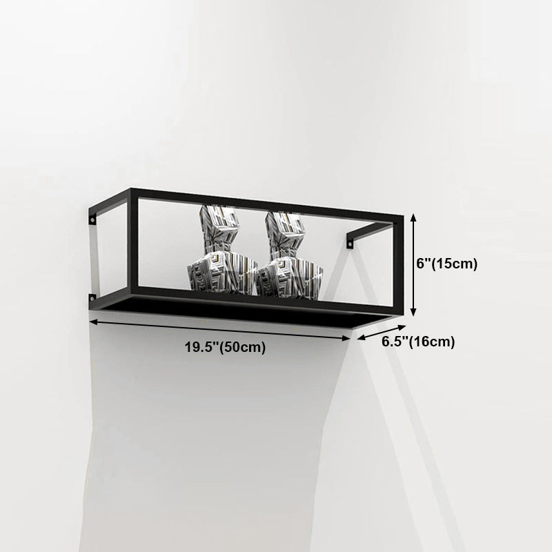 Black Industrial Wall Mounted Bookshelf Iron Bookshelf for Living Room