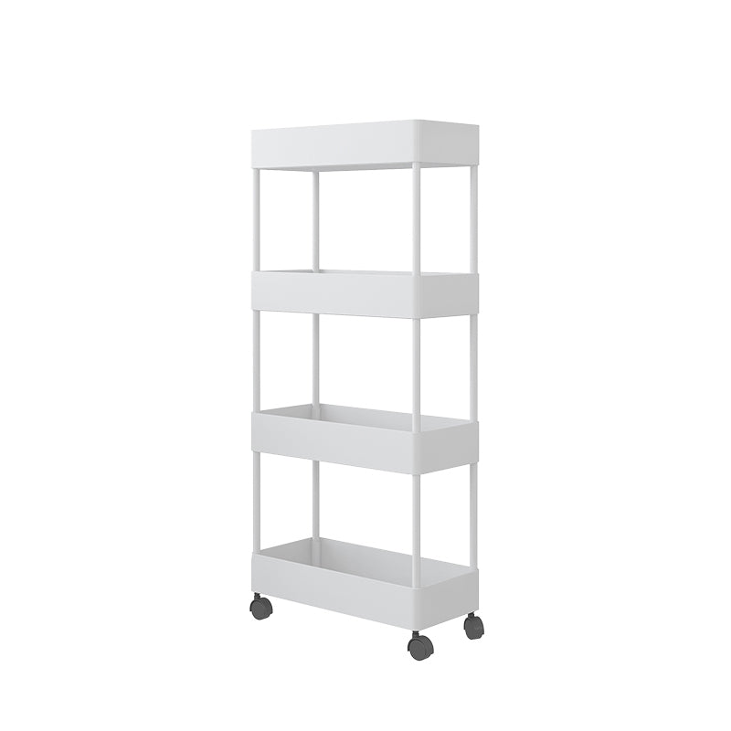 Modern Style Bookshelf Open Shelf Bookcase with Caster Wheels