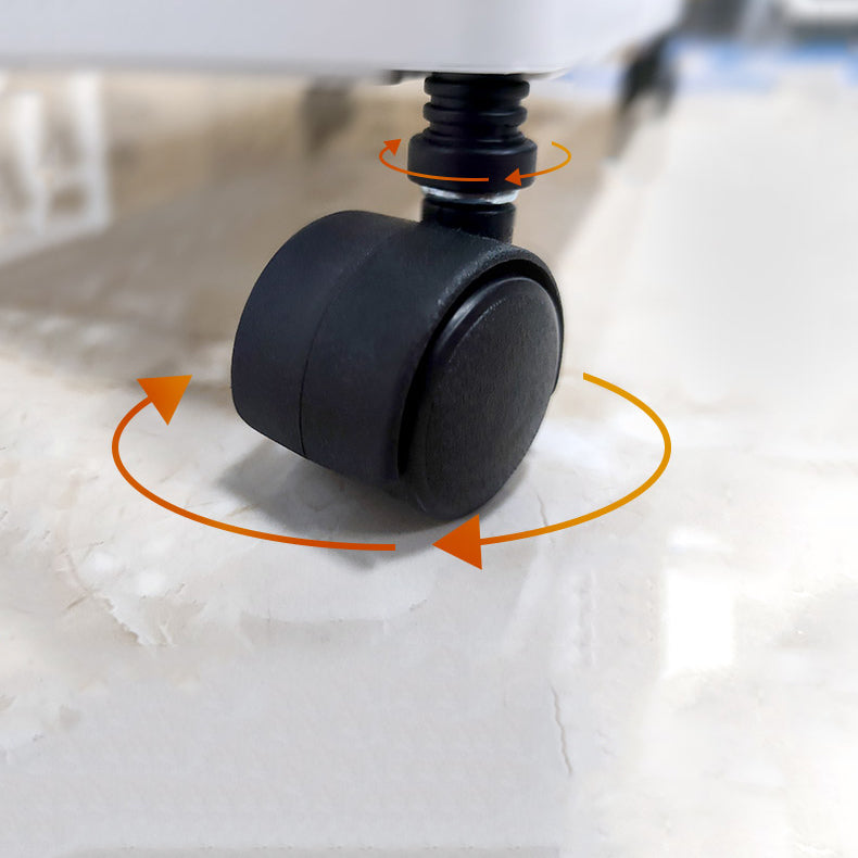 Modern Style Bookshelf Open Shelf Bookcase with Caster Wheels