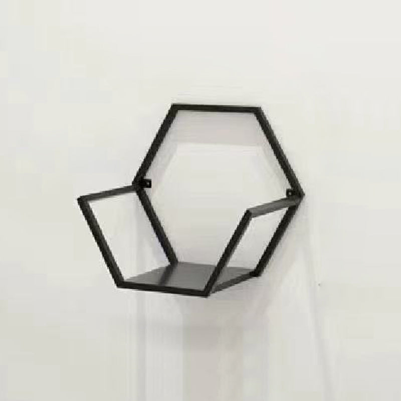 Iron Closed Back Bookshelf Gold and Black Industrial Wall Unit Bookshelf