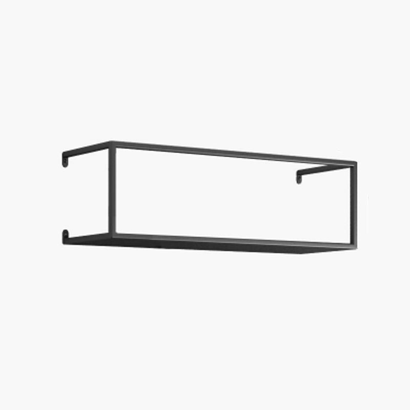 Iron Closed Back Bookshelf Gold and Black Industrial Wall Unit Bookshelf