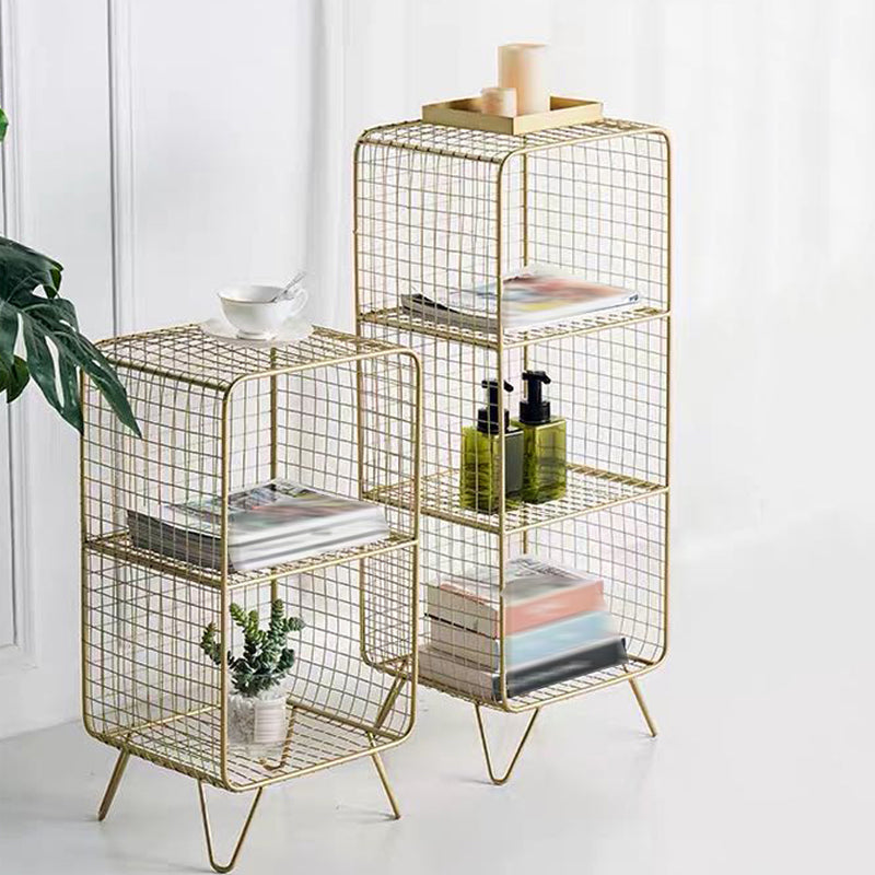 Moderner Metal -Bücherregal mit Metal -Bücherregal für Zuhause und Büro geschlossen