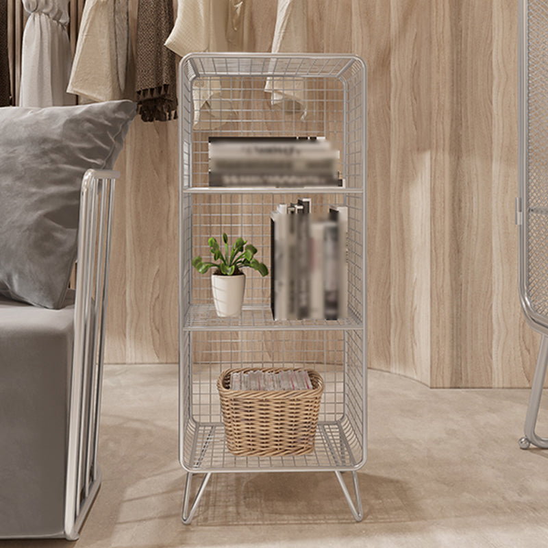 Industrial Standard Bookcase Contemporary Metal Closed Back Bookcase