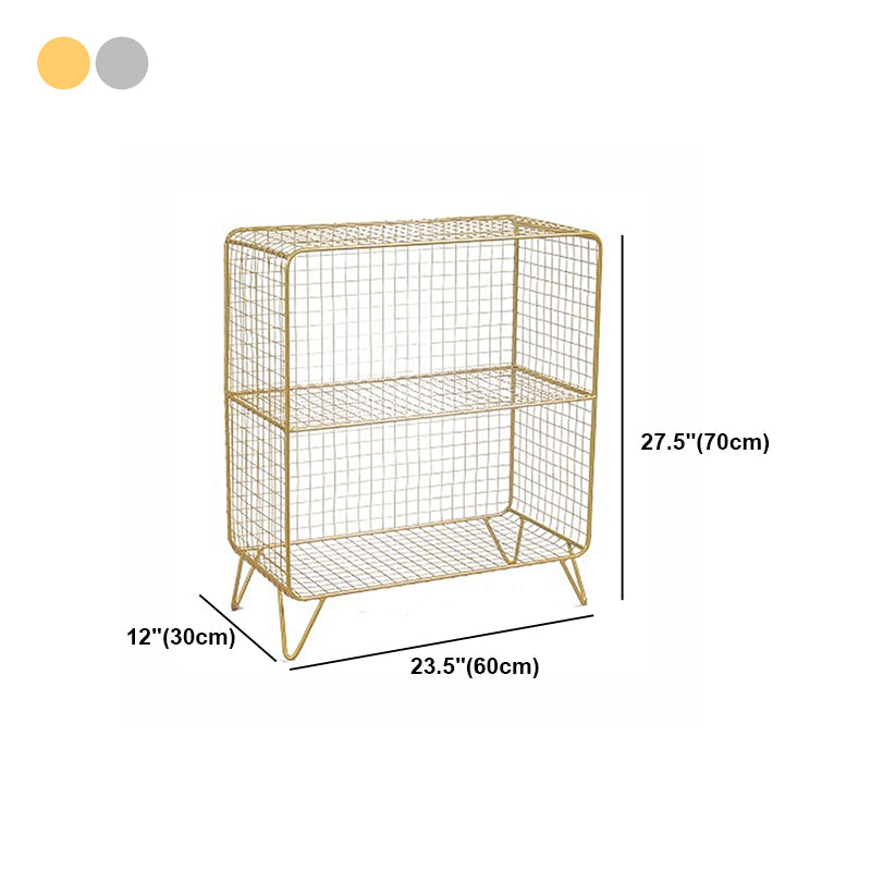 Industrial Standard Bookcase Contemporary Metal Closed Back Bookcase