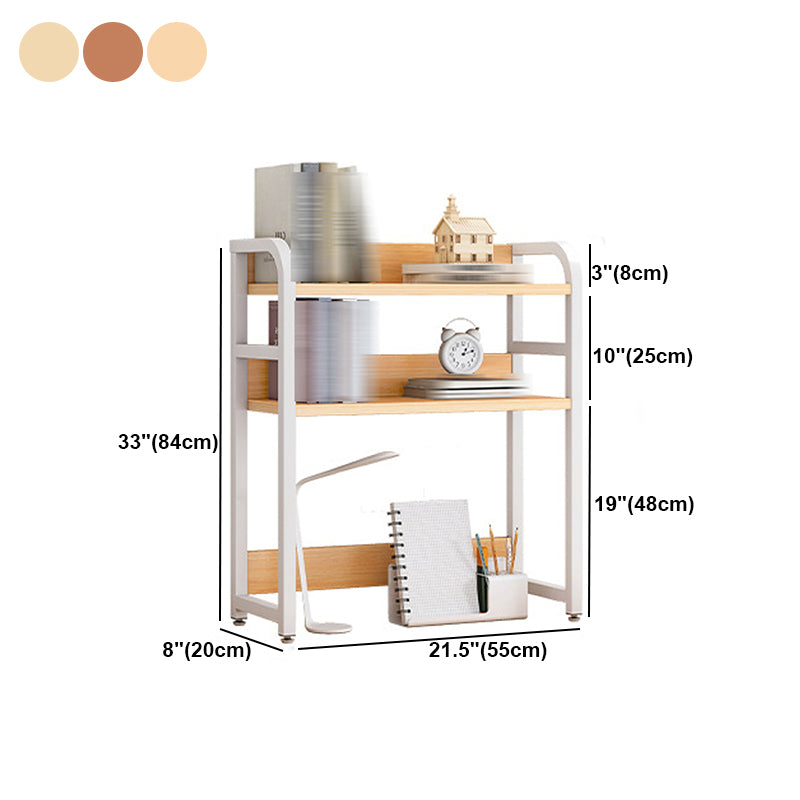 Doppel -Regalbuchregal zeitgenössischer Stil Open Back -Bücherregal für das Studienraum