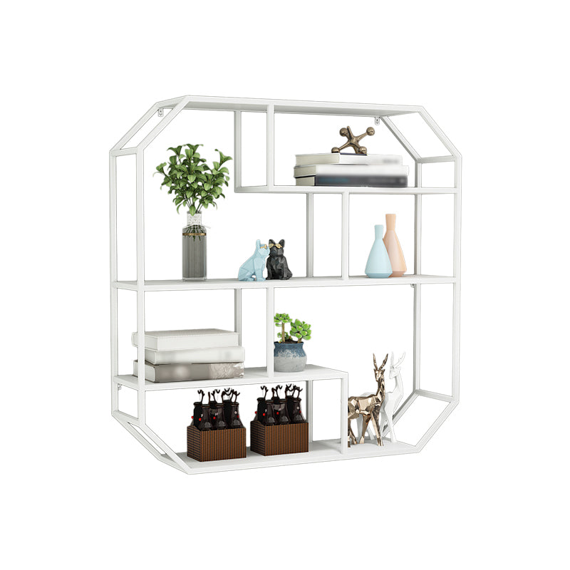 Iron Contemporary Wall Unit Bookshelf 4/5/6-Shelf Closed Back Bookshelf