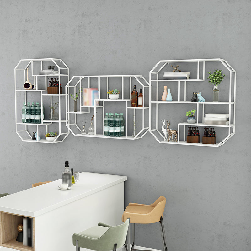 Iron Contemporary Wall Unit Bookshelf 4/5/6-Shelf Closed Back Bookshelf