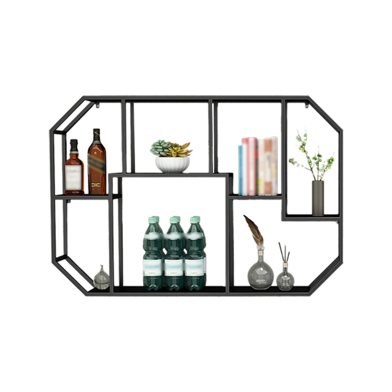 Iron Contemporary Wall Unit Bookshelf 4/5/6-Shelf Closed Back Bookshelf