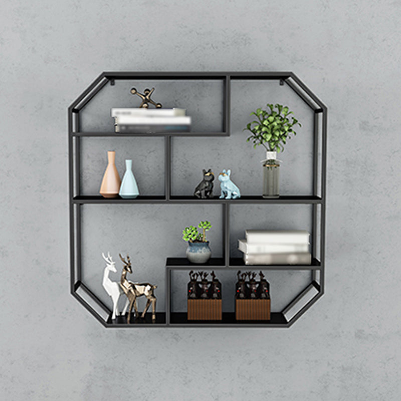 Iron Contemporary Wall Unit Bookshelf 4/5/6-Shelf Closed Back Bookshelf
