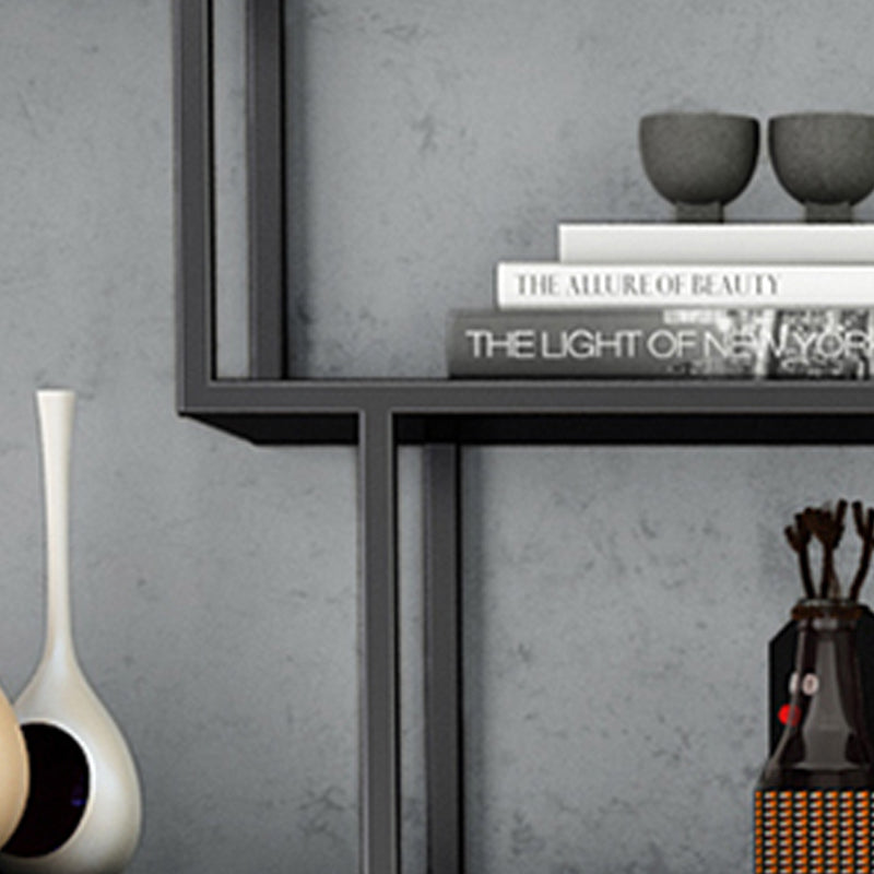 Iron Contemporary Wall Unit Bookshelf 4/5/6-Shelf Closed Back Bookshelf
