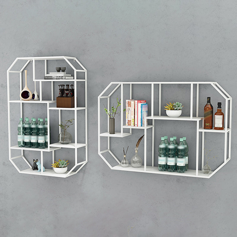 Iron Contemporary Wall Unit Bookshelf 4/5/6-Shelf Closed Back Bookshelf