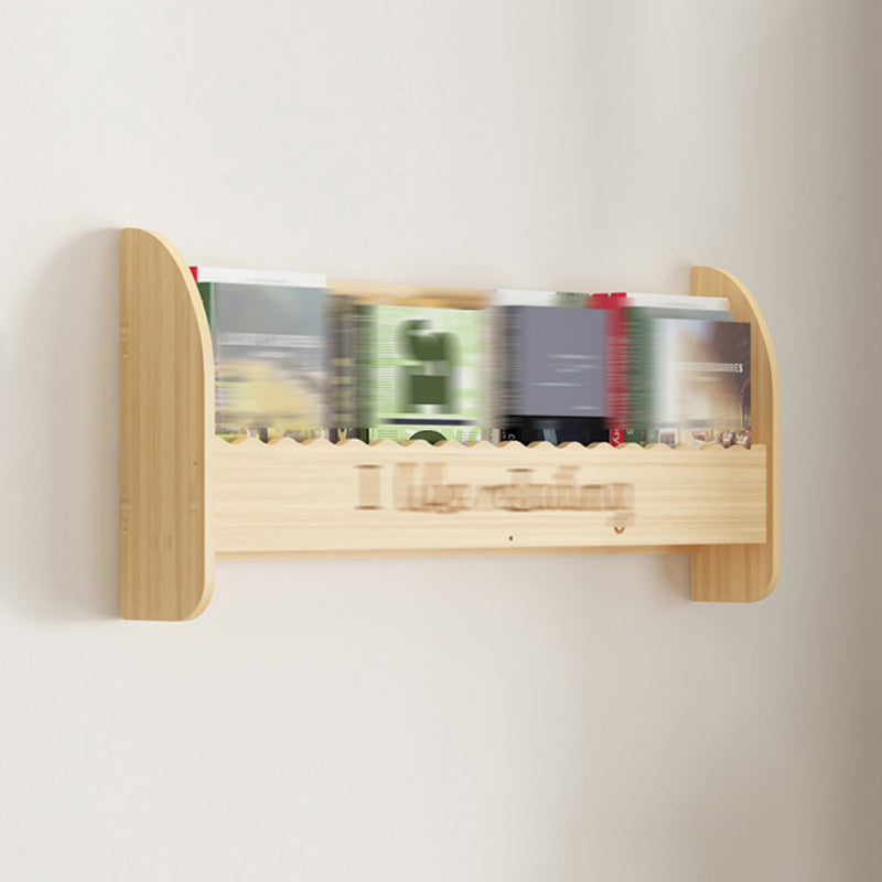 Modern Style Wooden Bookshelf Wall Mounted Shelf Bookcase for Study Room